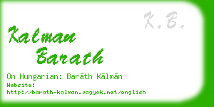 kalman barath business card